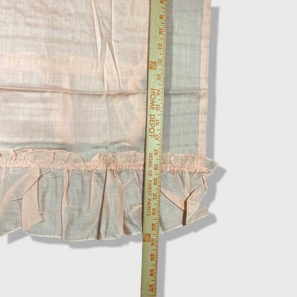 Unbranded‎ Ruffle Cafe Curtains Panels Home Pink Shabby Chic Cottagecore 4pc Set